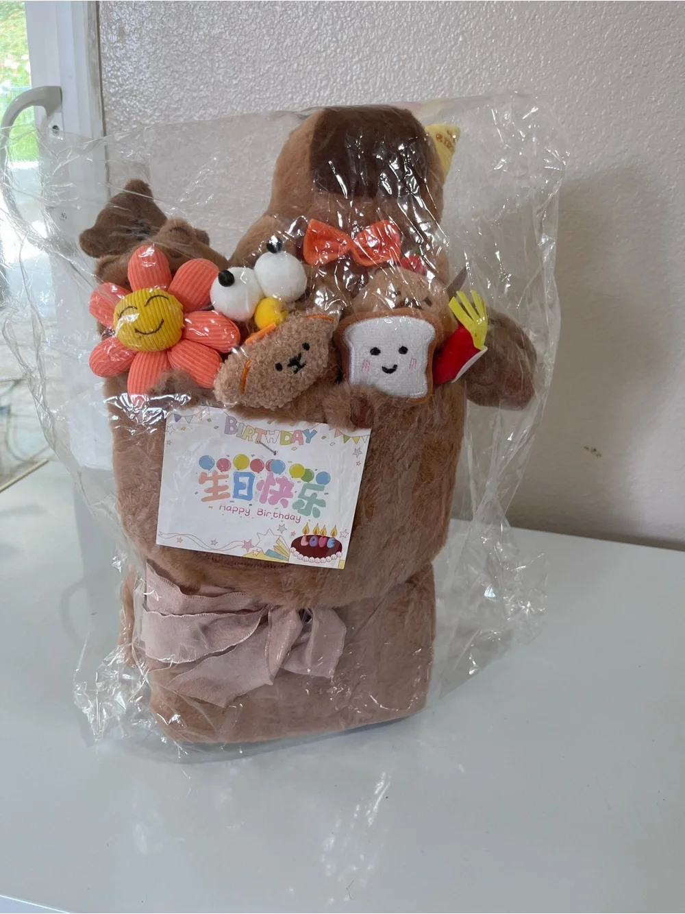Plush Toy Doll Bouquet Adorable Capybara Bouquet for Birthday 6”x8”x17”